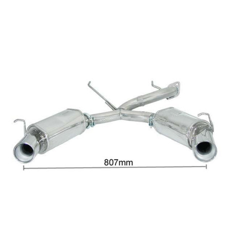 Silencieux arrière duplex RAGAZZON pour ALFA ROMEO GTV(916) / Spider(916) 2.0 V6 Turbo (148Kw) 1995-