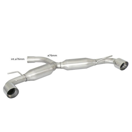 Silencieux arrière duplex RAGAZZON pour VOLKSWAGEN Golf Mk6 (typ 1K) 2.0 GTI TSI (155 / 173kW) ø76mm 2009-