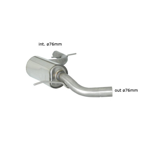Silencieux intermédiaire RAGAZZON pour VOLKSWAGEN Golf Mk6 (typ 1K) 2.0 GTI TSI (155 / 173kW) ø76mm 2009-