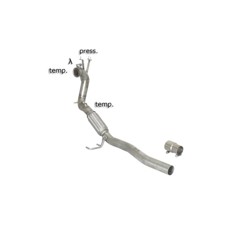 Tube remplacement cat RAGAZZON pour VOLKSWAGEN Golf Mk6 (typ 1K) 1.6TDi DPF (66kW) 2009-2013
