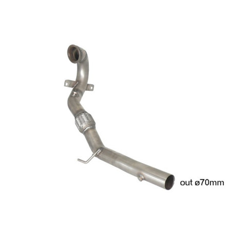 Tube remplacement cat RAGAZZON pour VOLKSWAGEN Golf Mk7 (typ AU) 2.0TSI GTi (162/169kW) ø70mm 2013-2017