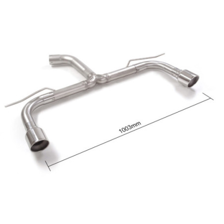 Tube arrière duplex g/d avec 1 sortie ronde sport line 102 RAGAZZON pour VOLKSWAGEN Golf Mk7 (typ AU) 1.4TSI (90kW) 2012-2014