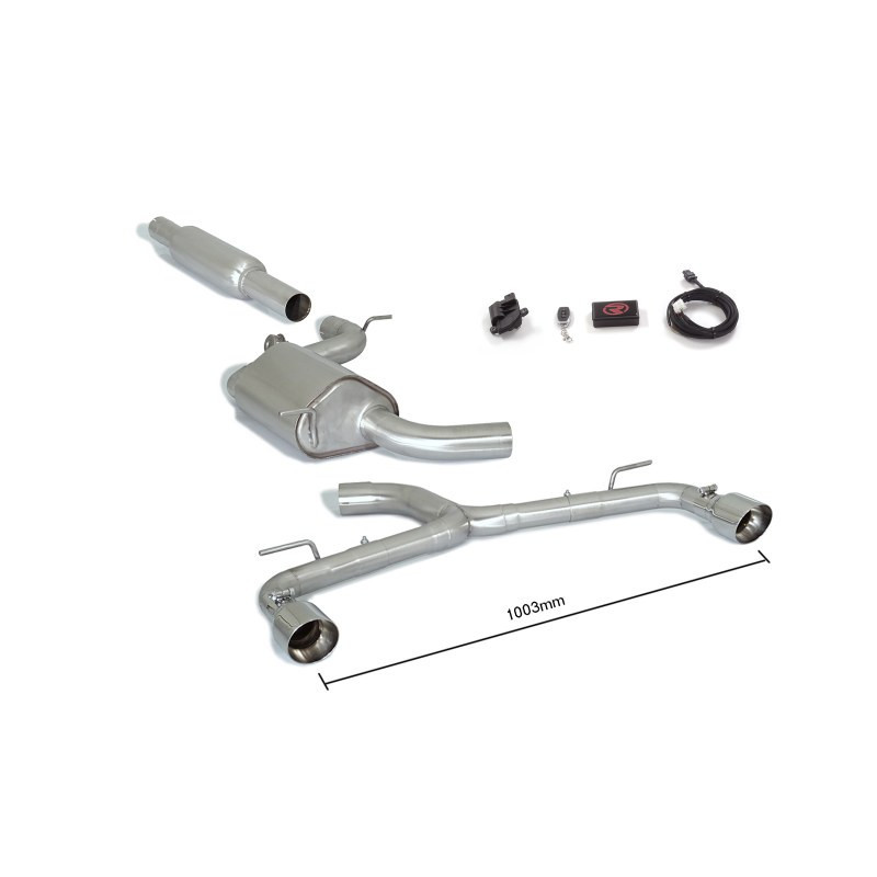 Silencieux antérieur + silencieux RAGAZZON pour VOLKSWAGEN Golf Mk7 (typ AU) 2.0TSI GTi (162/169kW) ø76mm 2013-2017