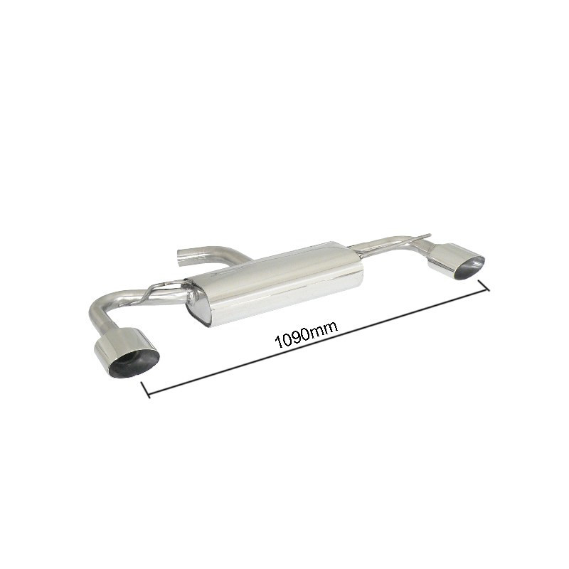 Silencieux arrière duplex RAGAZZON pour VOLKSWAGEN Scirocco Mk3 (typ 13) 1.4TSI (118kW) 2008-2014
