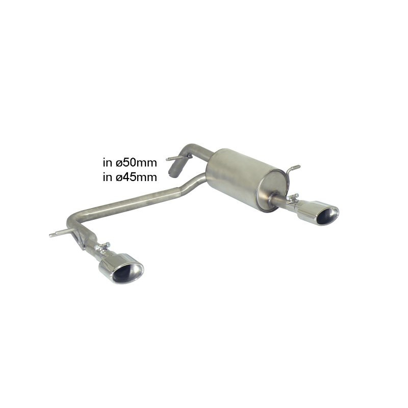 Silencieux arrière duplex RAGAZZON pour PEUGEOT 208 Mk1 1.4VTi (70kW) 2012-