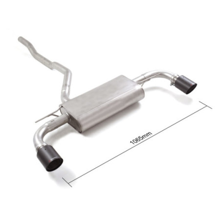 Silencieux arrière duplex RAGAZZON pour BMW Série1 F40 116i (80kW) - 118i (103kW / 100kW) 2019-06/2024