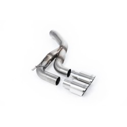 Tube de sortie d'échappement inox MILLTEK Land Rover Defender D200 D250 D300 90/110 Diesel (2019+) Embout Chrome
