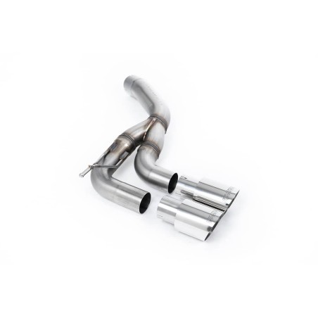 Tube de sortie d'échappement inox MILLTEK Land Rover Defender D200 D250 D300 90/110 Diesel (2019+) Embout Chrome
