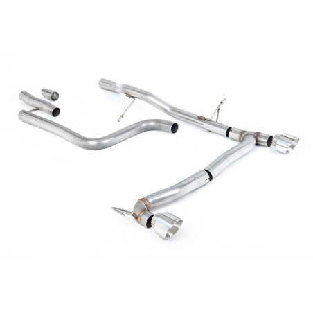 Ligne inox FAP Back MILLTEK Ford Fiesta Mk8 1.0T EcoBoost ST-Line 155ch Hybrid (2020+) - Non résonnée, 2 sorties GT (Race)