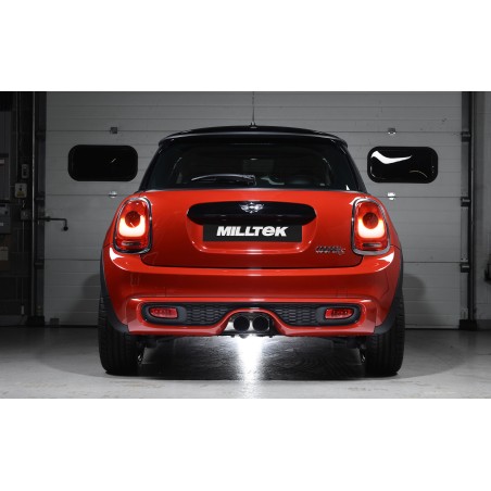 Ligne d'échappement Catback MILLTEK Mini F56 Cooper S 2.0T (2014-2018) - sorties noires (ECE) - vue 2