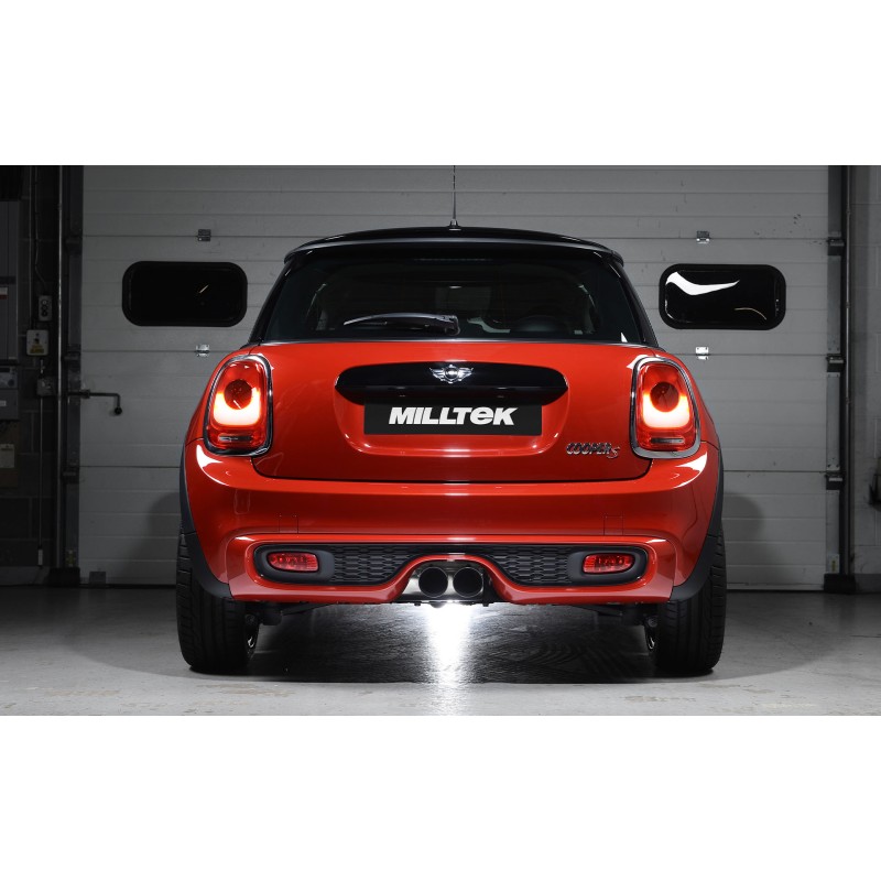 Ligne d'échappement Catback MILLTEK Mini F56 Cooper S 2.0T (2014-2018) - sorties noires (ECE) - vue 2