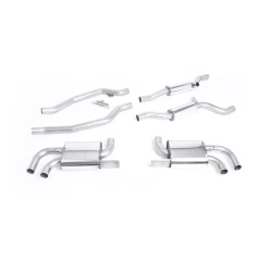 Ligne d'échappement Catback MILLTEK Porsche Cayenne 958 Turbo 4.8 V8 (2010-2014) (ECE)
