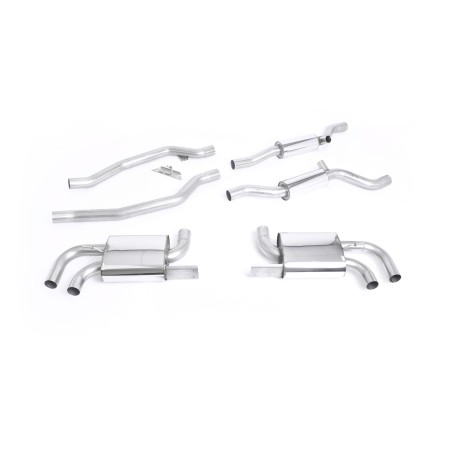 Ligne d'échappement Catback MILLTEK Porsche Cayenne 958 Turbo 4.8 V8 (2010-2014) (ECE)