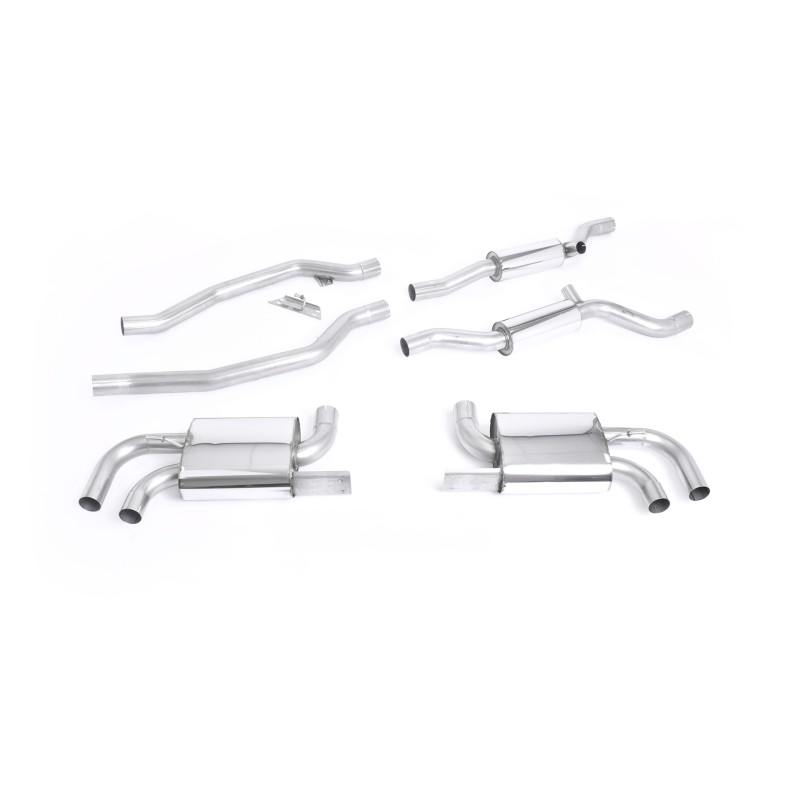 Ligne d'échappement Catback MILLTEK Porsche Cayenne 958 Turbo 4.8 V8 (2010-2014) (ECE)