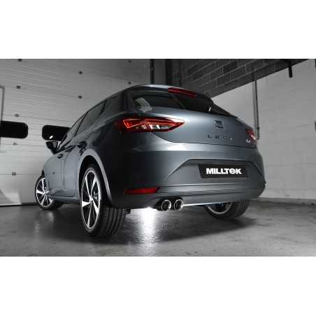 Ligne d'échappement Catback MILLTEK Seat Leon FR 2.0 TDI 150 SC/5 Portes Boite Manu/DSG (2013-2020) (ECE) - vue 2