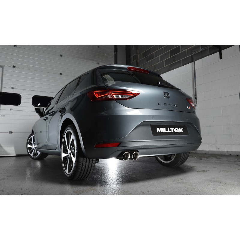 Ligne d'échappement Catback MILLTEK Seat Leon FR 2.0 TDI 150 SC/5 Portes Boite Manu/DSG (2013-2020) (ECE) - vue 2