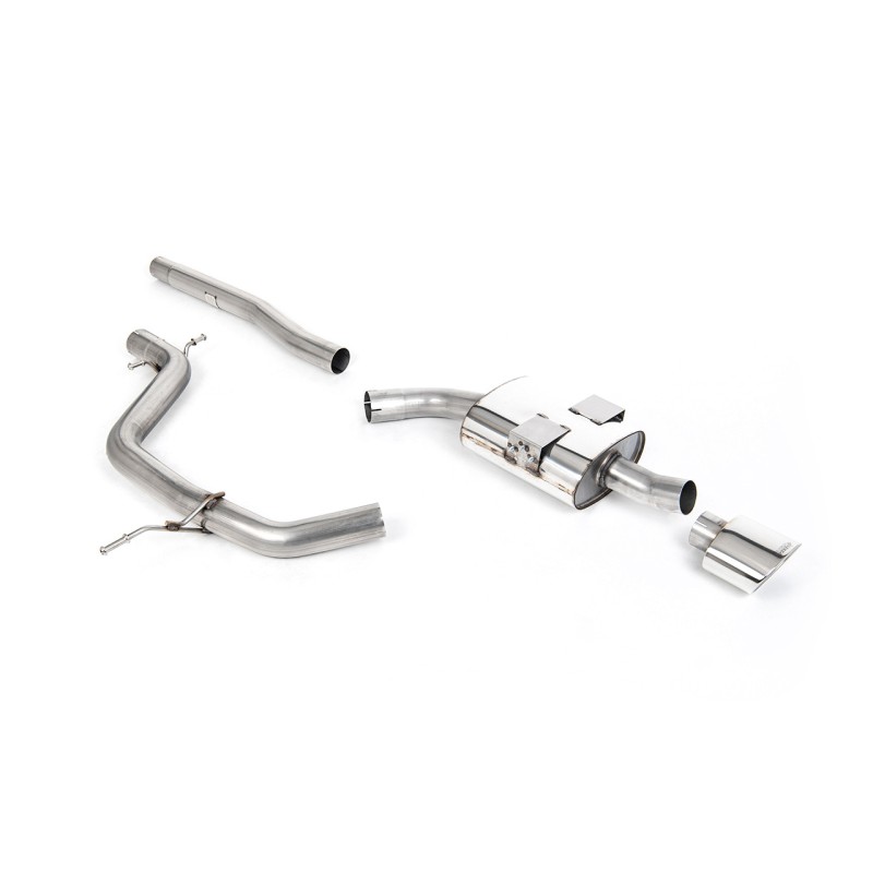 Ligne d'échappement FAP Back MILLTEK Seat Leon FR 2.0 TDi 170ch DPF (2005-2013) - 2 sorties ovales (Race)