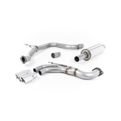 Ligne d'échappement Catback MILLTEK Seat Leon FR 2.0 TDI 184 SC/5 Portes Boite Manu/DSG (2013-2020) (ECE)