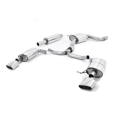 Ligne inox Catback MILLTEK Seat Leon ST Cupra 280 & 290 2.0 TSI 280/290ch -Sans FAP (2015-2019) - 2 sorties ovales (ECE)
