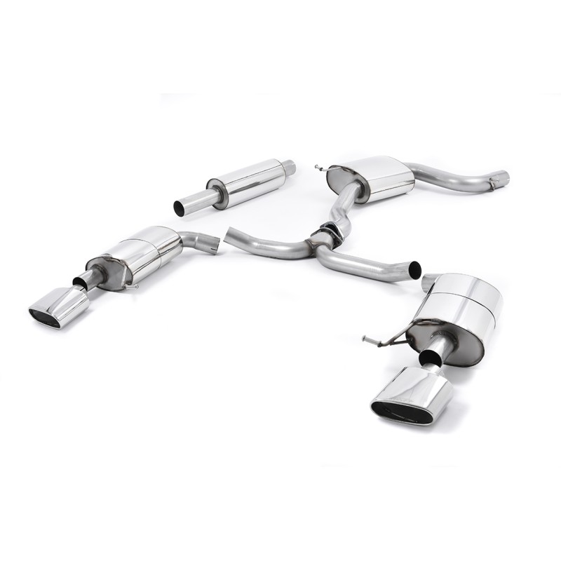 Ligne inox Catback MILLTEK Seat Leon ST Cupra 280 & 290 2.0 TSI 280/290ch -Sans FAP (2015-2019) - 2 sorties ovales (ECE)