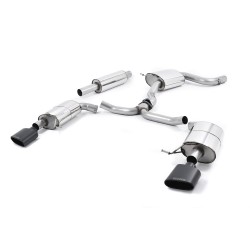 Ligne inox Catback MILLTEK Seat Leon ST Cupra 280 & 290 2.0 TSI 280/290ch -Sans FAP (2015-2019) - 2 sorties ovales noires (ECE)