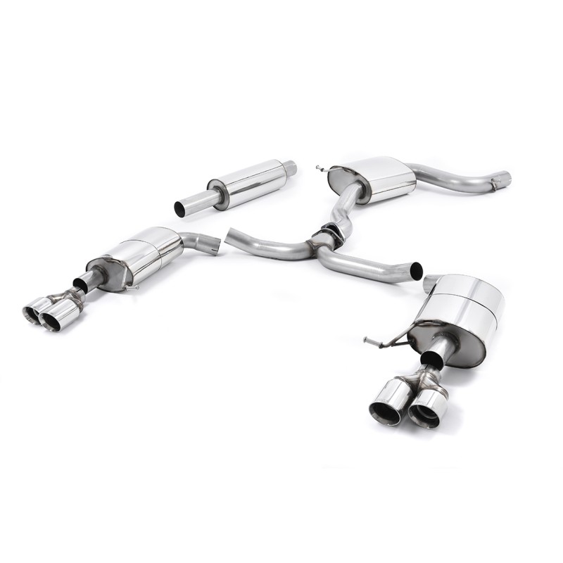Ligne d'échappement Catback MILLTEK Seat Leon ST Cupra 280 & 290 2.0 TSI 280/290ch -Sans FAP (2015-2019) - 4 sorties GT (ECE)