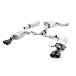 Ligne inox Catback MILLTEK Seat Leon ST Cupra 280 & 290 2.0 TSI 280/290ch -Sans FAP (2015-2019) - 4 sorties GT noires (ECE)