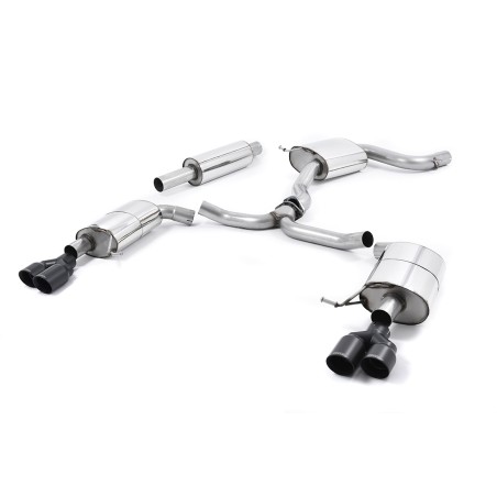 Ligne inox Catback MILLTEK Seat Leon ST Cupra 280 & 290 2.0 TSI 280/290ch -Sans FAP (2015-2019) - 4 sorties GT noires (ECE)