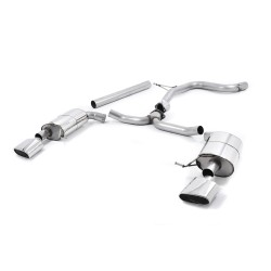 Ligne inox Catback MILLTEK Seat Leon ST Cupra 280 & 290 2.0 TSI 280/290ch -Sans FAP (2015-2019) - 2 sorties ovales (Race)