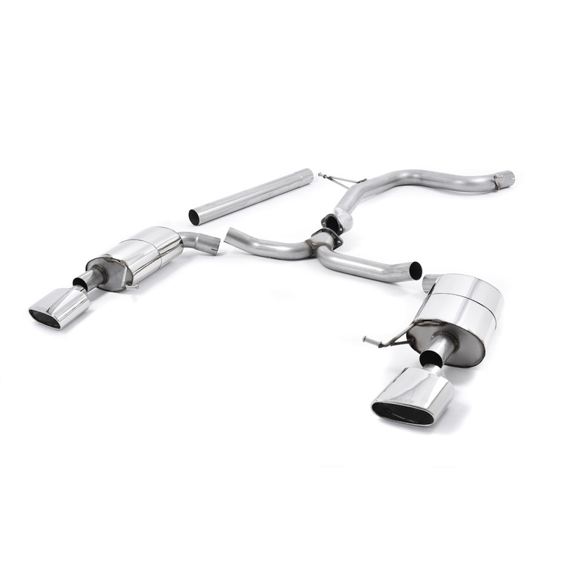 Ligne inox Catback MILLTEK Seat Leon ST Cupra 280 & 290 2.0 TSI 280/290ch -Sans FAP (2015-2019) - 2 sorties ovales (Race)
