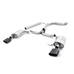 Ligne inox Catback MILLTEK Seat Leon ST Cupra 280 & 290 2.0 TSI 280/290ch -Sans FAP (2015-2019) - 2 sorties ovales noires (Race)