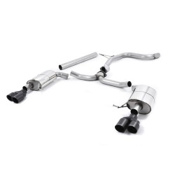 Ligne inox Catback MILLTEK Seat Leon ST Cupra 280 & 290 2.0 TSI 280/290ch -Sans FAP (2015-2019) - 4 sorties GT noires (Race)