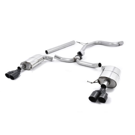 Ligne inox Catback MILLTEK Seat Leon ST Cupra 280 & 290 2.0 TSI 280/290ch -Sans FAP (2015-2019) - 4 sorties GT noires (Race)