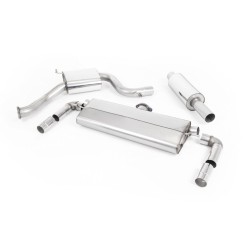 Ligne d'échappement Catback MILLTEK Seat Leon Cupra 300 2.0 TSI - Sans FAP (2018-2019) - 2 sorties ovales noires (ECE)