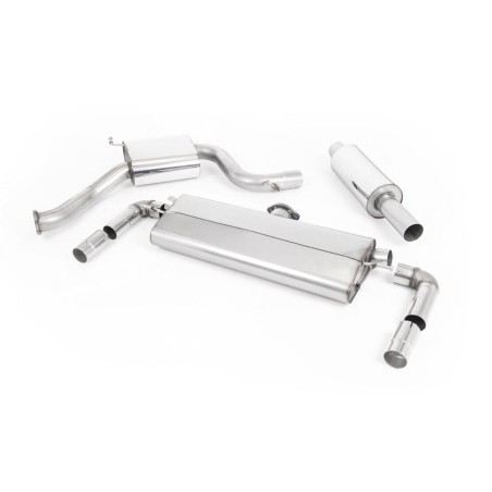 Ligne d'échappement Catback MILLTEK Seat Leon Cupra 300 2.0 TSI - Sans FAP (2018-2019) - 2 sorties ovales noires (ECE)