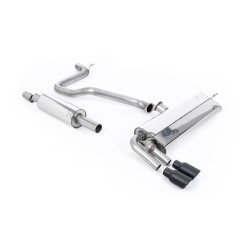 Ligne d'échappement Catback MILLTEK Seat Leon FR 1.4 TSI SC & 5 Portes (2013-2018) - sorties noires (Race)