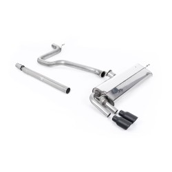Ligne inox Catback MILLTEK Seat Leon FR 1.4 TSI SC & 5 Portes (2013-2018) - Non résonnée sans primaire, sorties noires (Race)