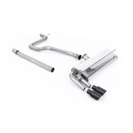 Ligne inox Catback MILLTEK Seat Leon FR 1.4 TSI SC & 5 Portes (2013-2018) - Non résonnée sans primaire, sorties noires (Race)