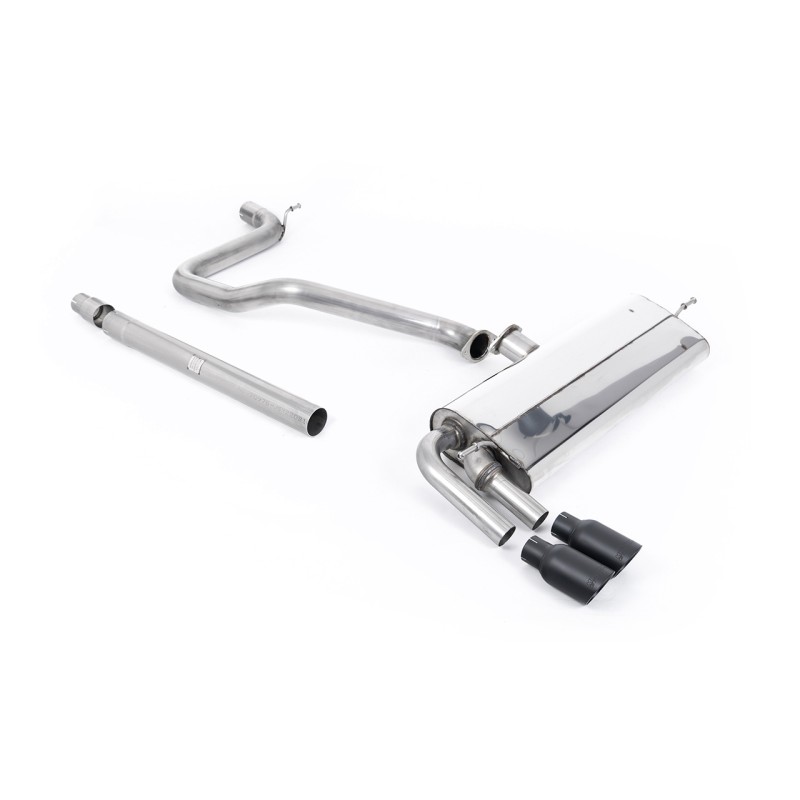 Ligne inox Catback MILLTEK Seat Leon FR 1.4 TSI SC & 5 Portes (2013-2018) - Non résonnée sans primaire, sorties noires (Race)