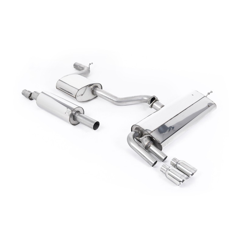 Ligne d'échappement Catback MILLTEK Seat Leon FR 1.8 TSI 180ch SC & 5 Portes (2013-2018) - Résonnée (Race)