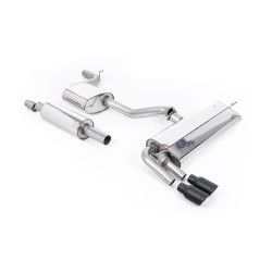 Ligne d'échappement Catback MILLTEK Seat Leon FR 1.8 TSI 180ch SC & 5 Portes (2013-2018) - Résonnée, sorties noires (Race)