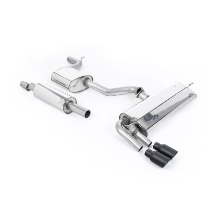 Ligne d'échappement Catback MILLTEK Seat Leon FR 1.8 TSI 180ch SC & 5 Portes (2013-2018) - Résonnée, sorties noires (Race)