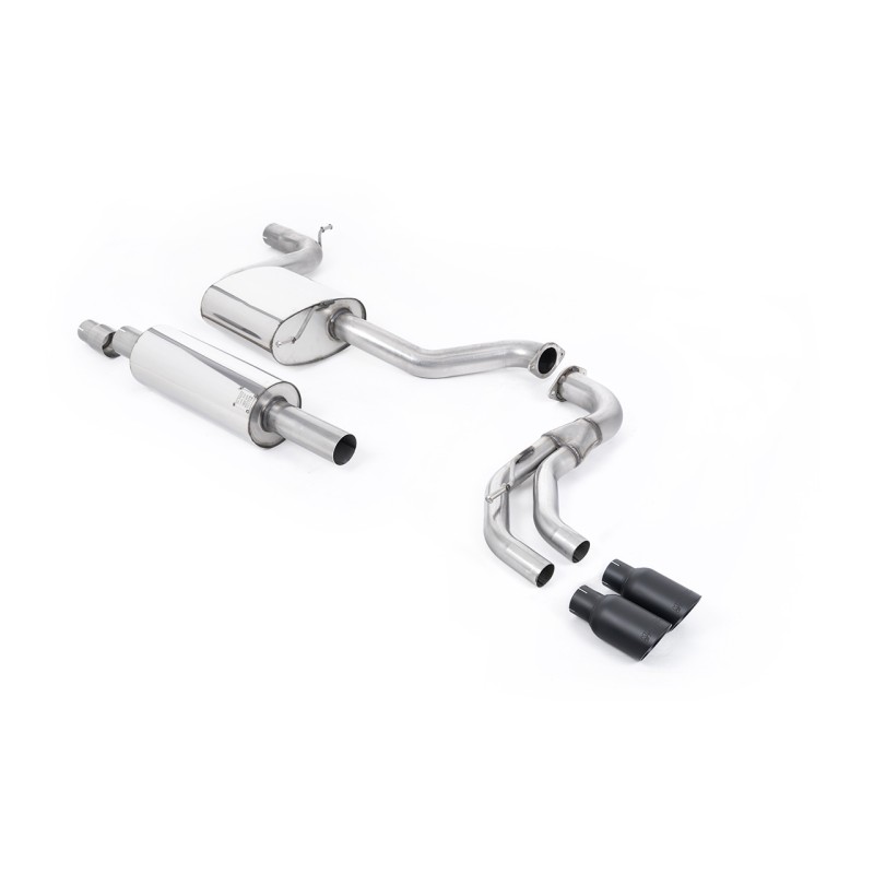 Ligne d'échappement Catback MILLTEK Seat Leon FR 1.8 TSI 180ch SC & 5 Portes (2013-2018) - sorties noires (Race)