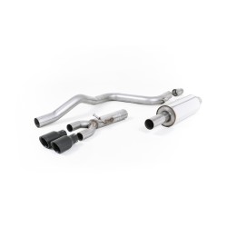 Ligne d'échappement Catback MILLTEK Seat Leon FR 2.0 TDI 150 SC/5 Portes Boite Manu/DSG (2013-2020) - sorties noires (ECE)