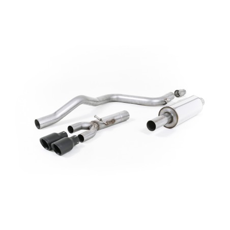 Ligne d'échappement Catback MILLTEK Seat Leon FR 2.0 TDI 150 SC/5 Portes Boite Manu/DSG (2013-2020) - sorties noires (ECE)