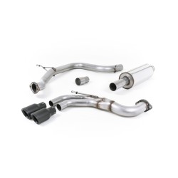 Ligne d'échappement Catback MILLTEK Seat Leon FR 2.0 TDI 184 SC/5 Portes Boite Manu/DSG (2013-2020) - sorties noires (ECE)