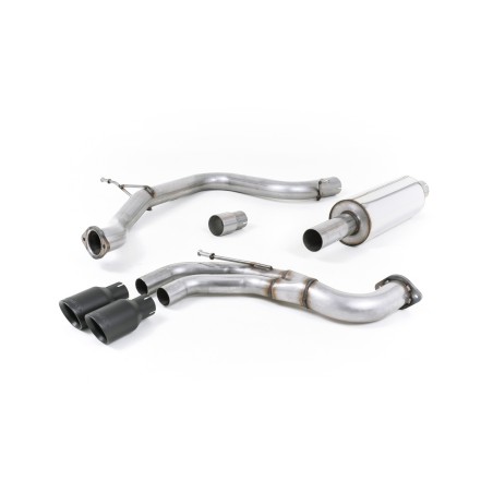 Ligne d'échappement Catback MILLTEK Seat Leon FR 2.0 TDI 184 SC/5 Portes Boite Manu/DSG (2013-2020) - sorties noires (ECE)