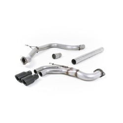 Ligne d'échappement Catback MILLTEK Seat Leon FR 2.0 TDI 184 SC/5 Portes Boite Manu/DSG (2013-2020) - sorties noires (Race)