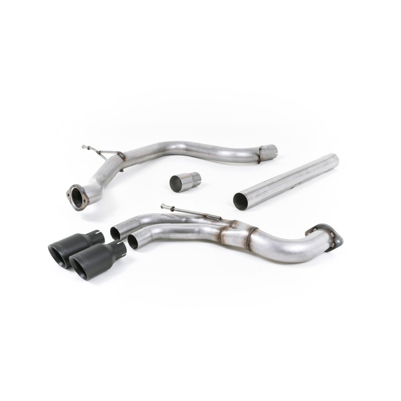 Ligne d'échappement Catback MILLTEK Seat Leon FR 2.0 TDI 184 SC/5 Portes Boite Manu/DSG (2013-2020) - sorties noires (Race)
