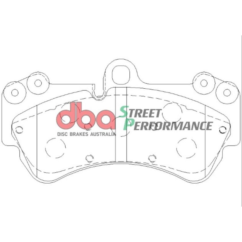 Kit de freinage avant DBA Street Series T2 rainuré + plaquettes Street Performance Porsche Cayenne 955 / 957 (9PA) (2004-2010)